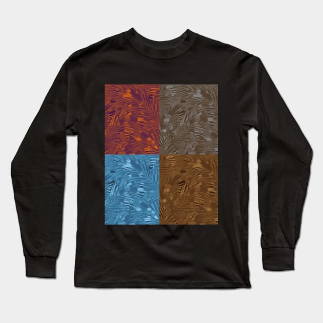 Leaves abstract slides Long Sleeve T-Shirt by jen28